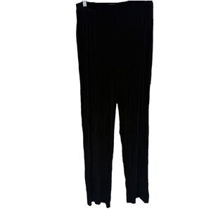 Kiara Slinky Travel Pants Size Large Women's Pull On Elastic Waist Black